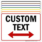 Custom Arrow,Custom Directional Sign, Two Way Arrow,7x10 Inches, Rust Free .040 Aluminum, Fade Resistant, Made in USA by My Sign Center