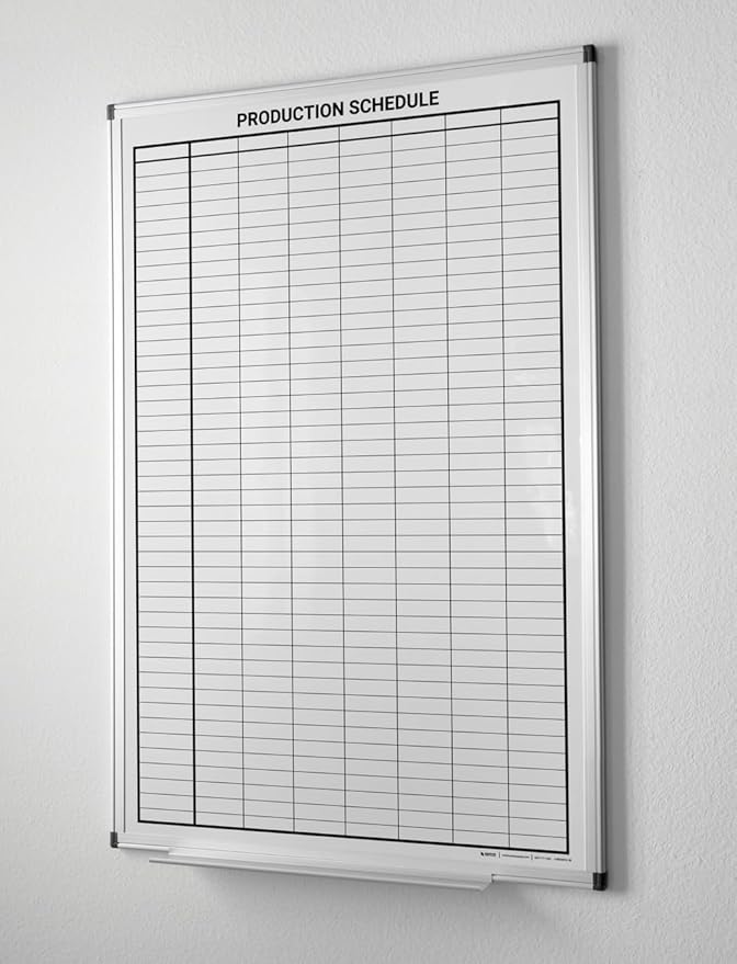 Production Schedule Portrait Whiteboard 48" x 36"