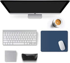 Auhoahsil Mouse Pad, 12 x 10 Inch Square Mousepad, 3mm Thick Rubber Mouse Mat with Pretty Design, Premium-Textured Non-Slip for Gaming Work Office Wireless Mouse Men Women, Dark Blue