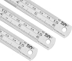 ZZTX Metal Straight Edge Ruler Set - Stainless Steel, 6 Inch, Bulk 2 Pack