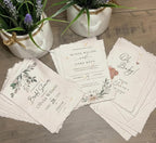 Wanderings Handmade Cream Deckle Edge Blank Paper with Straw - 4x6 - Pack of 50 - Watercolour/Mixed Media Paper - Save The Date Invitations Greeting Cards Notes DIY Arts Crafts - Thick 150 GSM