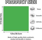 15 Sheets Green Cardstock 12"x12",250gsm/90lb Heavyweight Cardstock Paper,Thick and Smooth Card Stock Perfect for Card Making, Scrapbooking and Crafts
