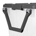 Sterilite 8-Pack Modular Stacker Box, Durable Clear Plastic Storage Bins with Latching Lids, 40 Quart - Stackable Organizing Container Boxes for Closet, Bathroom, and Office