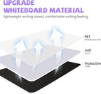 AGM Portable White Board Dry Erase, Double Sided Folding Whiteboards with Pen, Small Dry Erase Board for Study, Meeting, Doodling, Planning, Purple