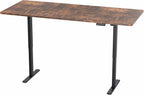 VIVO Large Electric 83 x 30 in Standing Desk, Memory Height Adjustment, 1B Series, Holds 220 lbs, Rustic Vintage Brown Top Black Frame, DESK-KIT-1B8N