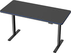 VIVO Electric 60 x 30 in Standing Desk with Full-Size RGB Mouse Pad, Memory Height Adjustment, 1B Series, Holds 220 lbs, Black Top Black Frame, DESK-KIT-1B6BP-30