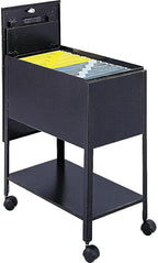 Safco Extra Deep Mobile Tub File, Rolling File Cart, Fits Letter and Legal-Size Hanging Folders, Includes a Locking Lid and 2 Keys
