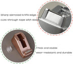Basics Desktop Tape Dispenser, Office Desk Tape Dispenser, Heavy Duty Desk Accessories Office Tape Dispensers, Weighted Non-Skid Base,Ideal for Home, Office, School, or Business (Space Silver)