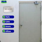 Not An Exit Sign for Business - Office Signs, Aluminum Brushed Silver, Tamper-Proof, Heavy Duty Mounting Tape, Easy Install, Office Décor, ADA Compliant, Grade 2 Braille (7” W x 4” H) ADASigns.org
