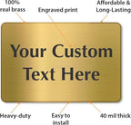 SmartSign Custom Brass Sign - 4" x 6", 40 mil REAL Bugle Brass Metal, Personalized Name Door Sign, Heavy-Duty Premium Engraved Door/Wall Mount Plaque for Business/Office, Gold and Black