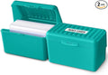 Olivo Index Card Holder Box 3x5 Flash Note Card Holder Storage File Box Organizer Case for 3"x5" Cards, Teal 2 Pack