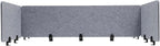 ReFocus Raw Clamp-On Acoustic Desk Divider Mounted Privacy Panel Set – Reduce Noise & Visual Distractions for Office, Study (Castle Gray, 2× Long (59"×16") + 4× Short (23.6"×16"))