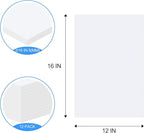 ToLanbbt 12 Pack White Foam Board, 12 x 16 x 3/16" Thick Foam Core Acid Free Poster Foamboard for Art Craft Projects, Painting, Displaying, Signage, Wedding, School