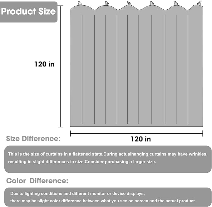 Cbsroro Room Divider Blackout Curtain Track Curtains Wall Dividers Panels Screen for Living Rooms Bedroom Office Privacy Partition Separation, W120 × L120 Inch,1 Panel, Beige