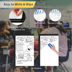 Easel Whiteboard - Black Magnetic Portable Dry Erase 40 x 28 Tripod Height Adjustable, Flipchart Easel Stand White Board for Office