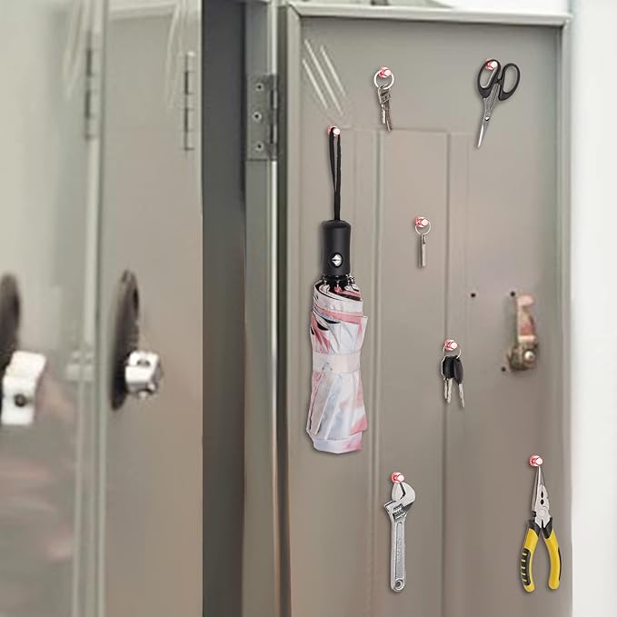 12Pack Refrigerator Magnets, Strong Neodymium Push Pin Magnets for Whiteboard, Office, School, Kitchen