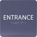 ADA CENTRAL SIGNS - 6" X6" Entrance Sign - ADA Compliant Tactile Graphics Grade 2 Braille Text Acrylic Wall Sign - Entry, Way in, Access Signs for Office, Hotel, Schools, Apartment, and Restaurants