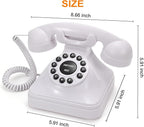 Rotkfst Guest Book Audio Wedding Phone,Record Voice Messages,Retro Guest Book for Wedding or Birthday Party Message Voicemail,Save The Blessings of Your Relatives and Friends（White）
