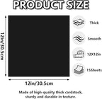 15 Sheets Black Cardstock 12"x12",250gsm/90lb Heavyweight Cardstock Paper, Thick and Smooth Card Stock Perfect for Card Making, Scrapbooking and Crafts