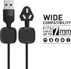 12 Pack Cable Clips, Cord Organizer, Cord Holder for Nightstand, Magnetic Cord Organizer, Strong Adhesive Charging Cable Keeper, Clip Holder