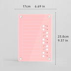 NiHome Acrylic Magnetic To Do List Planning Board with Sliders & Desktop Stand, Kids & Adults Chore Chart, Checklist Routine Chart Task Board for Fridge & Desk, For Magnetic Metal Surfaces Only (Pink)