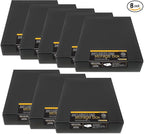 Lineco Museum Archival Storage Box, 11.75x15.25x3 in. Drop Front Design. Acid-Free with Metal Edge. Organize Photos, Pictures, Prints, Documents, Crafts, DIY. Black, 8 Pack