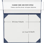 Diploma Cover 8.5” x11” Diploma Holder of Graduation Leatherette Padded Certificate（Tent Style