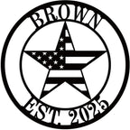 Personalized Texas Star Family Name Sign,Metal Star,Texas Home Decor,Custom Metal Sign，Father's Day Gift，Monogram Wall Decor