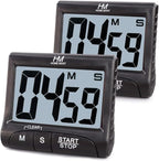 HOME MOST 2-Pack Large Display Kitchen Timer - 3" Digital Timer Magnetic Back Loud Alarm - Black Cooking Timers for Kitchen Teachers Students Games Meetings - Sports Timers for Workouts Exercise