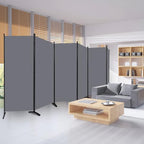 Room Divider 6FT Folding Privacy Screens, 6 Panel Partition Room Dividers w/Freestanding Design, Portable Wall Divider for Room Separtation, Fabric Screen Panel Separator for Home Office School