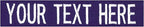 Custom Uniform Name Tapes Solid Colors. Purple Fabric, 5 Inch Hook Fastener (Uniform Ready Fastener)