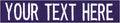 Custom Uniform Name Tapes Solid Colors. Purple Fabric, 5 Inch Sew on