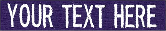Custom Uniform Name Tapes Solid Colors. Purple Fabric, 4 Inch Sew on