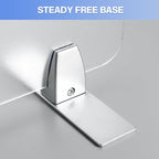 2 Packs Sneeze Guard Clamp Bracket, Sneeze Guard Shield Base for Countertop, Stick On Heavy Duty Auminum Partition Guard Clamp, Panel Support Clamps Stand for Clear Acrylic Desktop Counter Reception