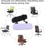 MOSISO Chair Armrest Pads (2 Pack), Memory Foam Home/Office Chair Arm Rest Covers Comfy Computer Gaming Elbow Cushion Removable Washable Elbow Support Forearm Pressure Relief, Purple
