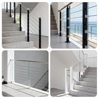 200 Pack Cable Railing Protector Sleeves,T316 Stainless Steel Protective Sleeves for 1/8" 5/32" or 3/16" Deck Cable Railing | Wood/Composite Posts/DIY Balustrade