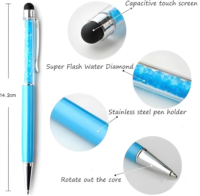 Yucold Customized Pens with Name/Logo - Touch Screen Stylus Ballpoint Pen, Perfect for Weddings, Business & Personalized Gifts (Wine red,300)