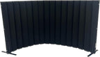 Versare VersiPanel Acoustical Partition Wall - Sound Panel Classroom Office Room Divider, Flexible Arrangement, Easy Roll-up Storage (Black, 8' Wide x 48" Tall)