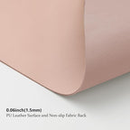 Leather Desk Mat - Non-Slip PU Pad for Office & Home - Organization Accessory - Ideal for Large Mouse Pad & Desk Mat (Pink, 36"x 17")