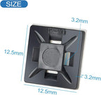 XHF 200 PCS 1/2" Black Self Adhesive Cable Zip Tie Mounts Wire Cable Clips Holders Management Anchors Organizer Holders Squares(HS-100)