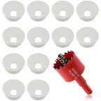 1.5 Inch(38mm) Desk Grommet,13 Pieces Cable Grommet, Desk Hole Cover for Cables with Hole Saw,Plastic Cable Cord Wire Hole Cover for Desk, Table,Cabinet,Countertop and Other Furniture(Whitek)