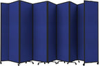 Versare Room Divider 360 Portable Wall Partition | Folding Panels | Large Freestanding Divider | Locking Wheels | Temporary Room Separator
