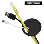 QWORK Desk Grommet –100 Pack 2 in Cable Gromme, Plastic Desk Cable Hole Cover Organizers, Black