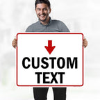 Custom Arrow Directional Sign, Down Arrow, 24x30 Inches, Rust Free .063 Aluminum, Fade Resistant, Made in USA by My Sign Center