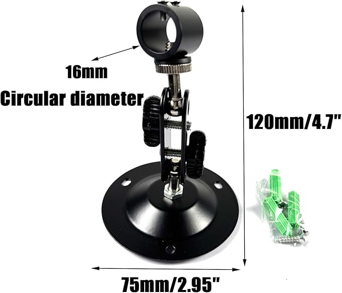 Laser Positioning Bracket Laser Module Fixing Bracket 360-degree Adjustable Positioning Bracket 16mm (16mm-1packs)