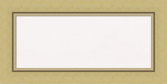 Amanti Art White Cork Board for Wall, 18x36 Vision Board with Gold Frame, Medium Corkboard Office Decor for Home Organization, Casual Corkboard Pinboard to Display Items for Home Organization in