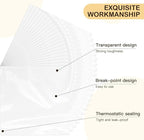 Dinifee 200 Pcs Shredder Bags 10 Gallon Size Clear Bag Fits Most 6 to 7 Gallon Size Shredders for Home Office Paper Trash