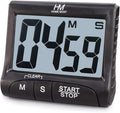 HOME MOST 3" Large Display Kitchen Timer - Digital Timer Magnetic Back Loud Alarm On A Rope- Black Cooking Timers For Kitchen Teachers Students Games Kids Meetings -Sports Timers For Workouts Exercise