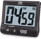 HOME MOST 3" Large Display Kitchen Timer - Digital Timer Magnetic Back Loud Alarm On A Rope- Black Cooking Timers For Kitchen Teachers Students Games Kids Meetings -Sports Timers For Workouts Exercise