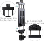 Leenconghui Aluminum Tripod Mount Adapter for iPad, 360 Rotatable Tablet Holder Compatible with iPad Pro/Air/Mini, Samsung Tab and Other 4.7" -15" Tablets